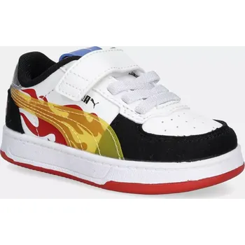 Chlapecké tenisky Dětské sneakers boty Puma Caven 2.0 Hot Wheels AC+ bílá barva, 401406 00X, EUR 19