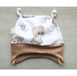 AMÁLKA Elastická zavazovací čepička, medvídek Velikost: 50-56