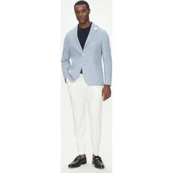 Pánské sako BOSS Sako C-Hanry-252 50540742 Světle modrá Slim Fit 50