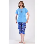Dámské pyžamo kapri Eliza - modrá - 2XL