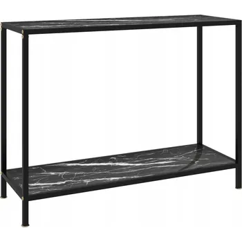 Konferenční stolek Konzolový stolek Mramor 100x35 černý