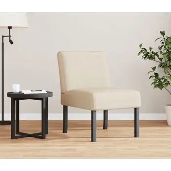 Křeslo vidaXL Nízké křeslo bez područek textil [352456] Barva: krémová