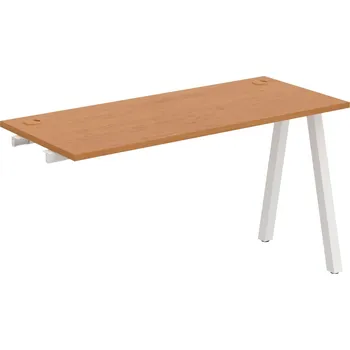 Psací stůl UE A 1400 R – Stůl pracovní délky 140 cm, hl 60 cm, k řetězení - Olše , Bílý kov