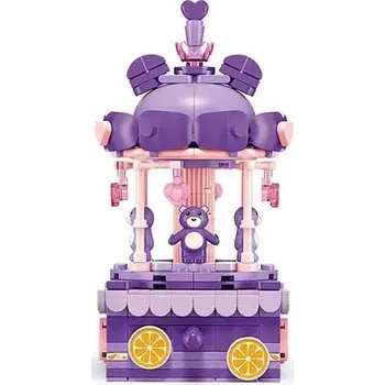 Stavebnice Sluban Sluban Pleyerid M38-P8027 Kolotoč se zvířátkem B Medvěd