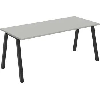 Psací stůl UJ A 1800 – Stůl jednací rovný délky 180 cm - Šedá , Černý kov