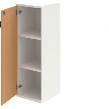 Policová skříň SZ 3 40 01 L – Skříň policová dvéřová 115,2 × 40 cm - Buk , Bílá , UCO – černá