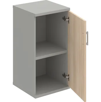 Policová skříň S 2 40 01 P – Skříň policová dvéřová 76,8 × 40 cm - Akát , Šedá , USH – hranatá