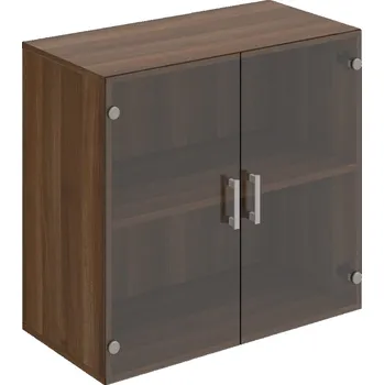 Policová skříň D 2 80 02 – Skříň policová dvéřová 74 × 80 cm - Čiré , Ořech , USH – hranatá