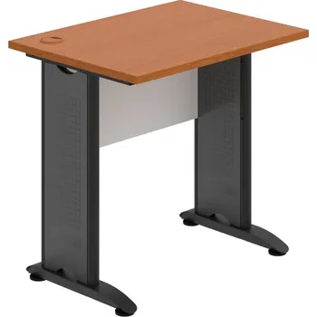 Psací stůl CE 800 – Stůl pracovní rovný 80 cm, hl. 60 cm - Třešeň , Bílá , Černý kov