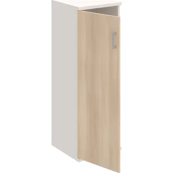 Policová skříň S 3 40 01 L – Skříň policová dvéřová 115,2 × 40 cm - Akát , Bílá , USH – hranatá