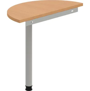 Jednací stůl GP 80 – Stůl zakončovací oblouk 80 cm - Buk , Šedý kov