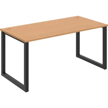 Psací stůl US O 1600 – Stůl pracovní délky 160 cm - Buk , Černý kov