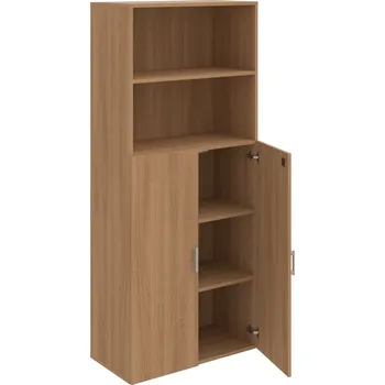 Policová skříň DZ 5 80 04 – Skříň policová dvéřová 185 × 80 cm - Višeň , Višeň , USH – hranatá