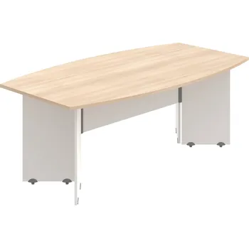 Jednací stůl GJ 200 – Stůl jednací sud 200 cm - Akát , Bílá