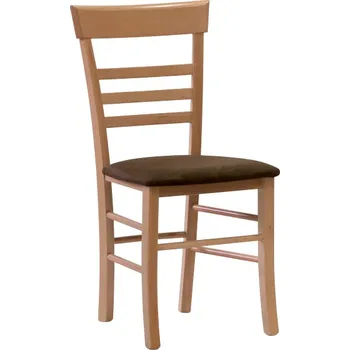 Jídelní židle SIENA látka – čalouněná židle - buk , lux 10 terracotta