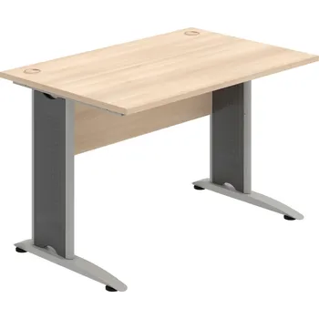Psací stůl CS 1200 – Stůl pracovní rovný 120 cm - Akát , Akát , Šedý kov