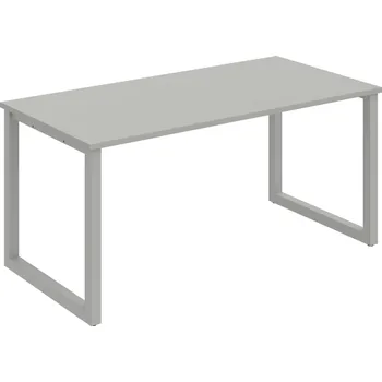 Psací stůl UJ O 1600 – Stůl jednací rovný délky 160 cm - Šedá , Šedý kov