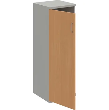 Policová skříň S 3 40 01 L – Skříň policová dvéřová 115,2 × 40 cm - Buk , Šedá , USN – Hobis