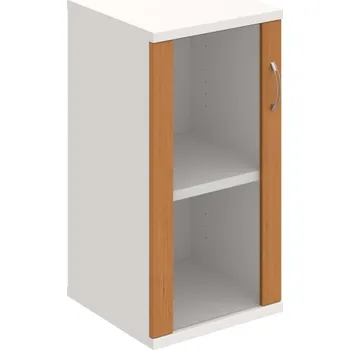 Policová skříň S 2 40 02 L – Skříň policová dvéřová 76,8 × 40 cm - Olše , Bílá , USN – Hobis