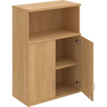 Policová skříň SZ 3 80 02 H – Skříň policová dvéřová 115,2 × 80 cm - Dub , Dub , USN – Hobis