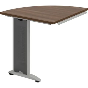 Jednací stůl CP 901 L – Stůl spojovací levý - Ořech , Šedý kov