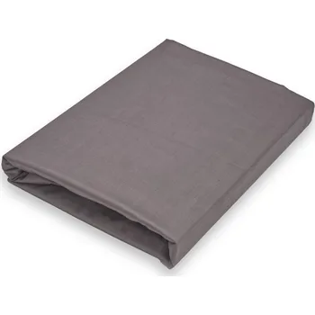 Prostěradlo Brotex Napínací saténové prostěradlo antracitové Rozměr: 180x200 dvojlůžko