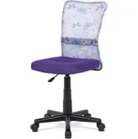 Autronic Kancelářská židle, fialová mesh, plastový kříž, síťovina motiv - KA-2325 PUR