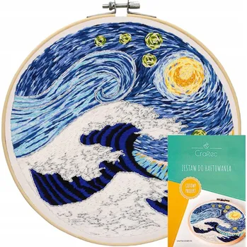 Textilie Sada na vyšívání, vzor #15, vyšívací kruh, kanava, bavlna, návod