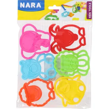 Modelovací hmota Sada 6 vykrajovátek NARA - zvířátka