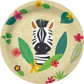 Talíř PAW talíř 23cm 10ks Jungle Friends