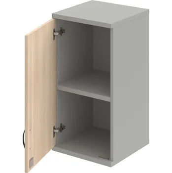 Policová skříň SZ 2 40 01 L H – Skříň policová dvéřová 76,8 × 40 cm - Akát , Šedá , UCO – černá