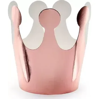 Karnevalový kostým Party korunky Rose Gold - 6 ks