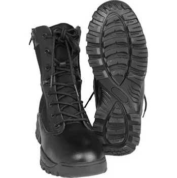 Těžké boty MIL-TEC Boty TACTICAL s dvěma YKK zipy ČERNÉ ČERNÁ - BLACK 9