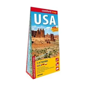 Cestování Comfort map USA - road and tourist map 1:4 750 000 - praca zbiorowa