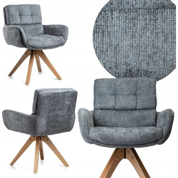 Křeslo Židle HowHomely látka modrá 1 ks