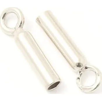 Materiál na výrobu šperku EU Koncovka s očkem 12,8/1,8mm Ag925 rhodium