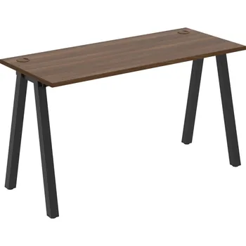 Psací stůl UE A 1400 – Stůl pracovní délky 140 cm, hl. 60 cm - Ořech , Černý kov