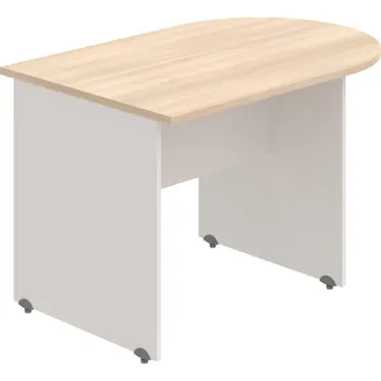 Psací stůl GP 1200 1 – Stůl jednací oblouk 120 cm - Akát , Bílá