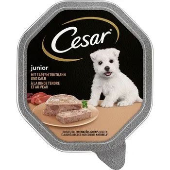 Krmivo pro psa 14x150g Cesar Junior mistička - s krůtím a telecím