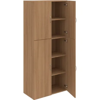 Policová skříň D 5 80 06 – Skříň policová dvéřová 185 × 80 cm - Višeň , Višeň , USN – Hobis