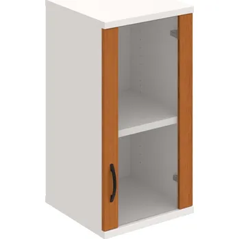 Policová skříň S 2 40 02 P H – Skříň policová dvéřová 76,8 × 40 cm - Třešeň , Bílá , UCO – černá