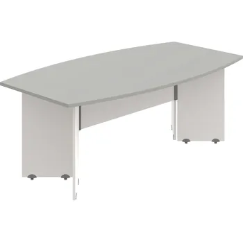 Jednací stůl GJ 200 – Stůl jednací sud 200 cm - Šedá , Bílá