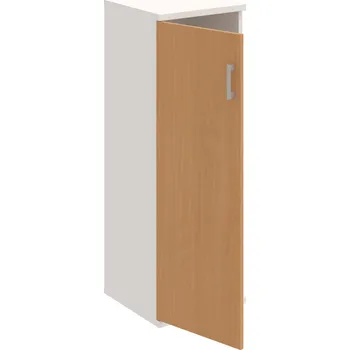 Policová skříň S 3 40 01 L – Skříň policová dvéřová 115,2 × 40 cm - Buk , Bílá , USH – hranatá
