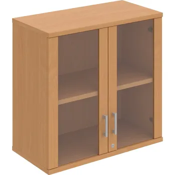 Policová skříň SZ 2 80 02 H – Skříň policová dvéřová 76,8 × 80 cm - Buk , Buk , USH – hranatá