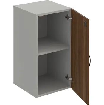 Policová skříň DZ 2 40 01 – Skříň policová dvéřová 74 × 40 cm - Ořech , Šedá , UCO – černá