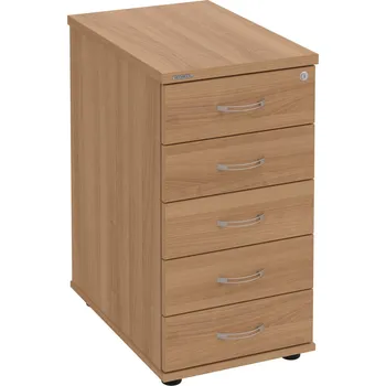 Zásuvkový kontejner K 35 C P – Kontejner, 5 zásuvek, cent. zamykání, léta podél, hl. 60 cm - Višeň , Višeň , USN – Hobis