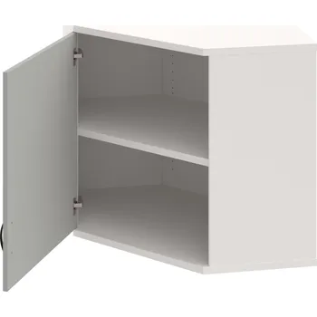 Policová skříň SRV 2 01 L H – Skříň vnitřní roh levá 76,8 cm - Šedá , Bílá , UCO – černá