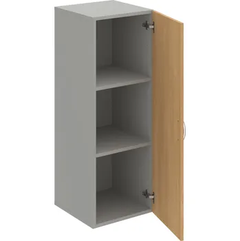 Policová skříň D 3 40 01 – Skříň policová dvéřová 111 × 40 cm - Dub , Šedá , USN – Hobis