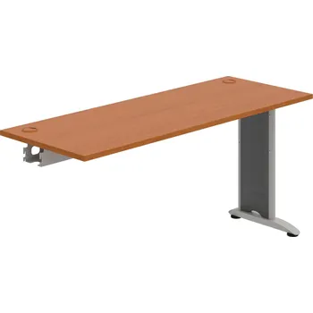 Psací stůl FE 1600 R – Stůl pracovní řetězící rovný 160 cm, hl. 60 cm - Třešeň , Šedý kov