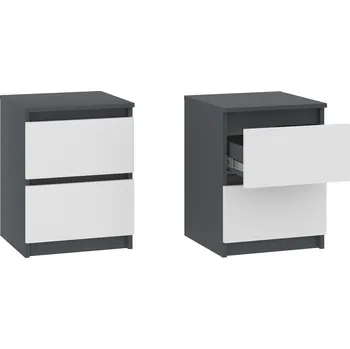 Noční stolek Max-i Noční stolek BLAISE NEW Zvolte barvu:: antracit + bílá